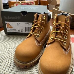 Timberland Kids Tan Leather Boots